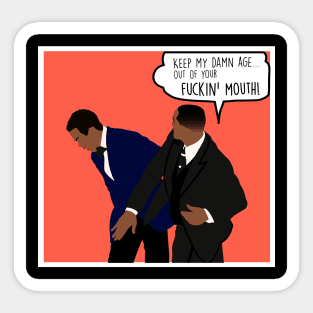 Funny Will Smith Slaps Chris rock Meme - Oscars 2022 Sticker